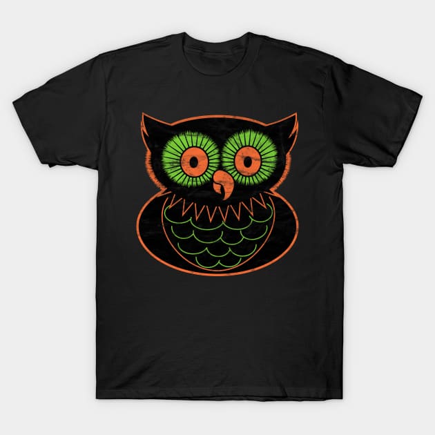 Vintage Halloween Owl T-Shirt by LMHDesigns